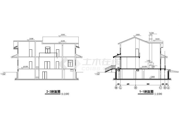 高档别墅建筑设计图纸（建筑cad图纸）-图一