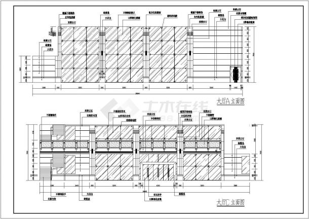 池州市市区某处广电大厦CAD装修设计图-图一