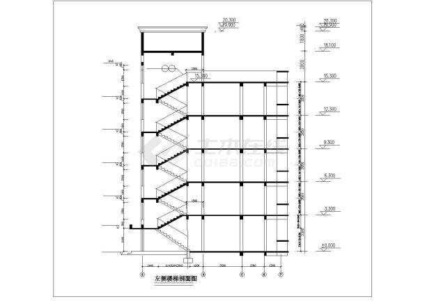 四川省东部某城市公寓楼CAD建筑图-图二