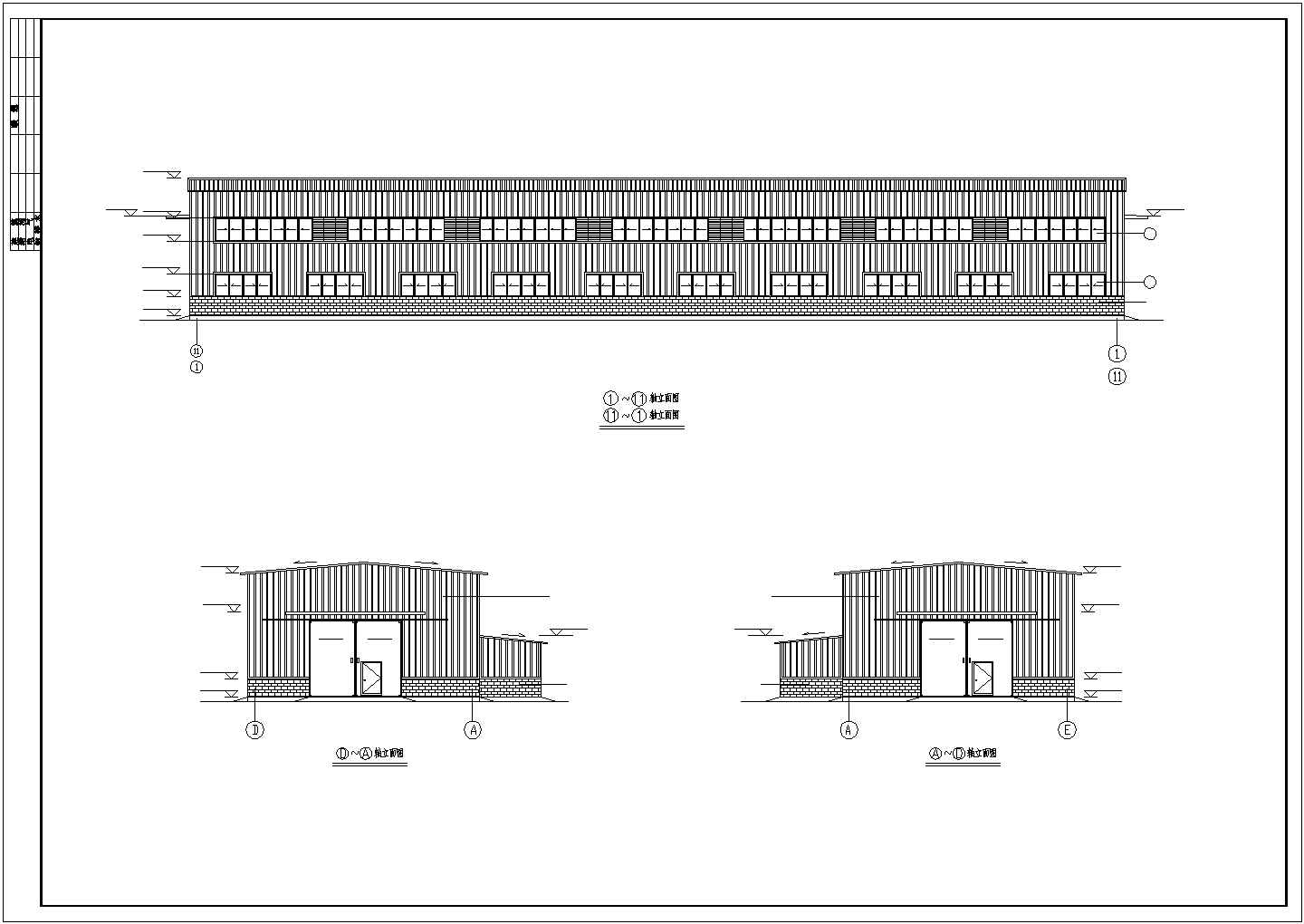 15X60米钢结构厂房的全套CAD建筑图