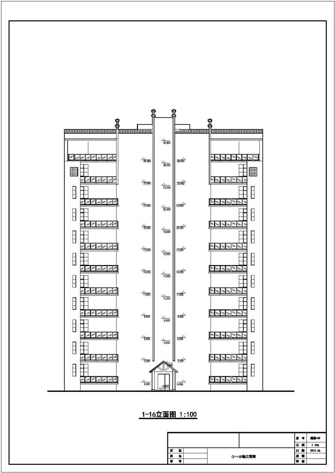 某地区12层住宅楼建筑设计施工图_图1