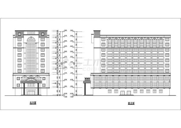 四川省某城市酒店CAD建筑设施图-图二