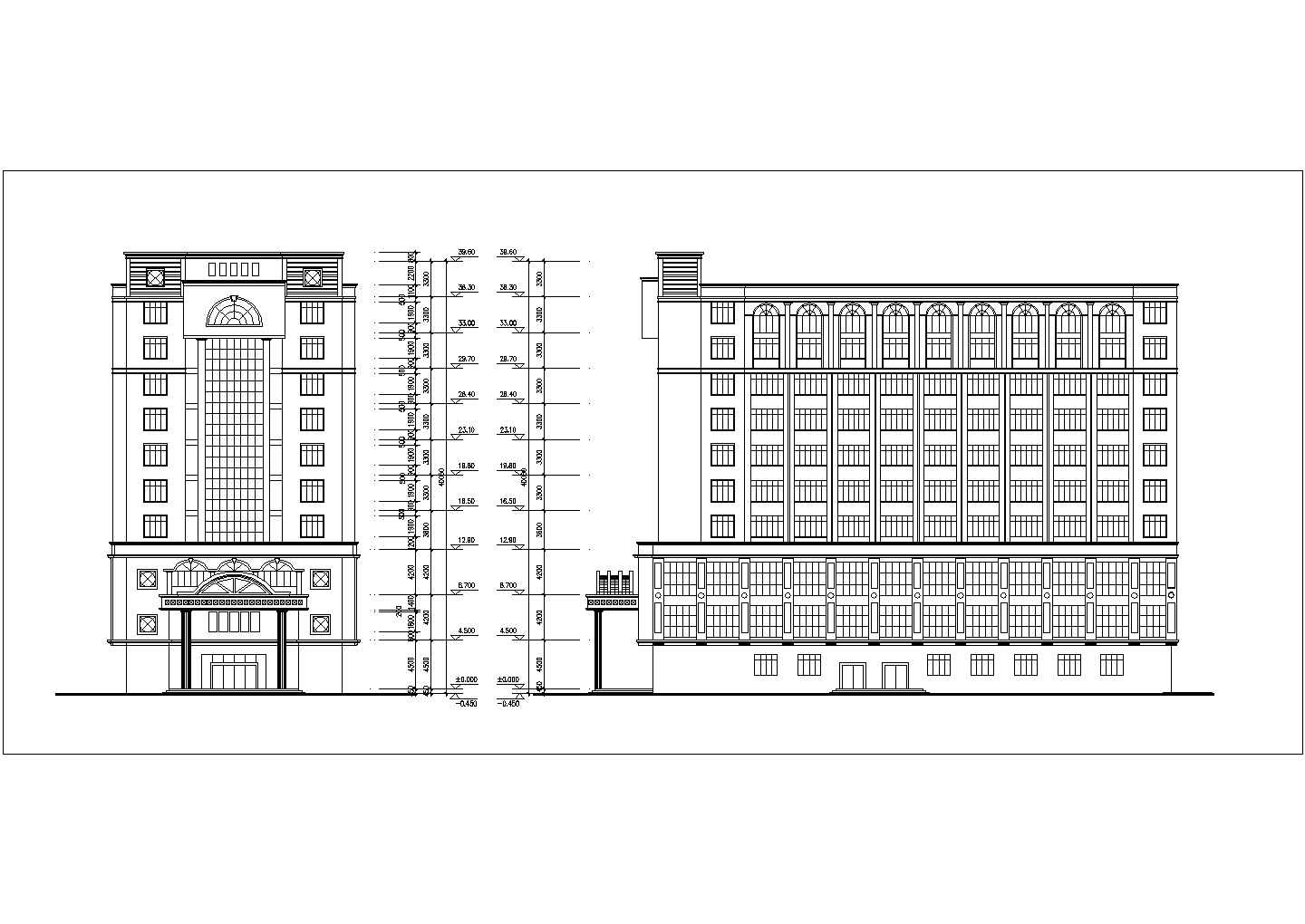四川省某城市酒店CAD建筑设施图