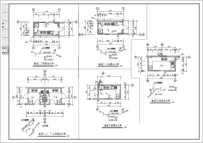 四川某地区小高层住宅楼全套给排水设计cad图纸_图1
