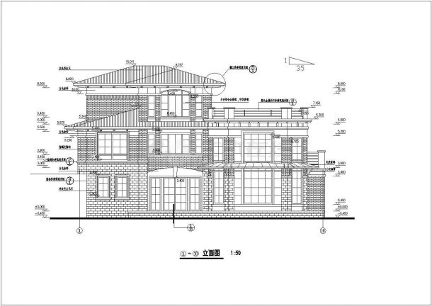 某三层独栋别墅建筑方案设计图-图一