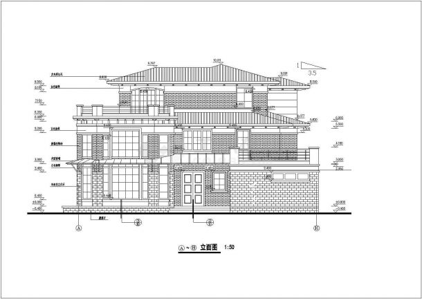 某三层独栋别墅建筑方案设计图-图二