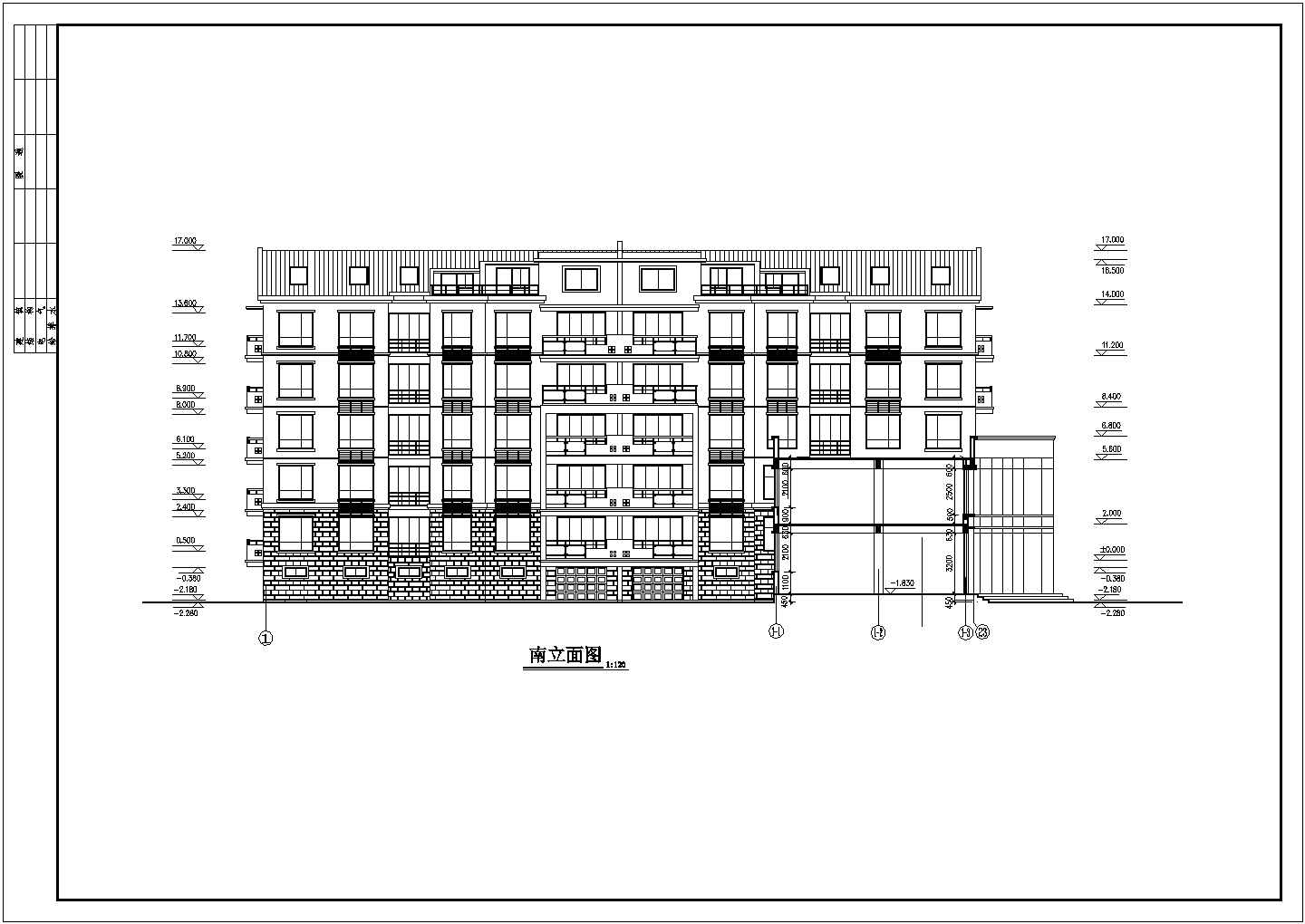 某底框住宅加商业网点建筑、结构施工图