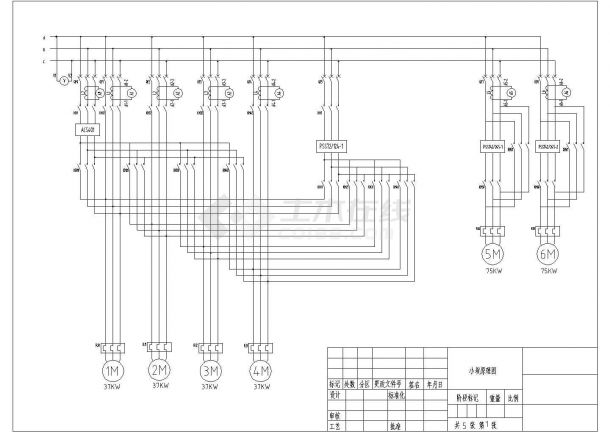 小坝电气设计变频控制CAD原理图-图一