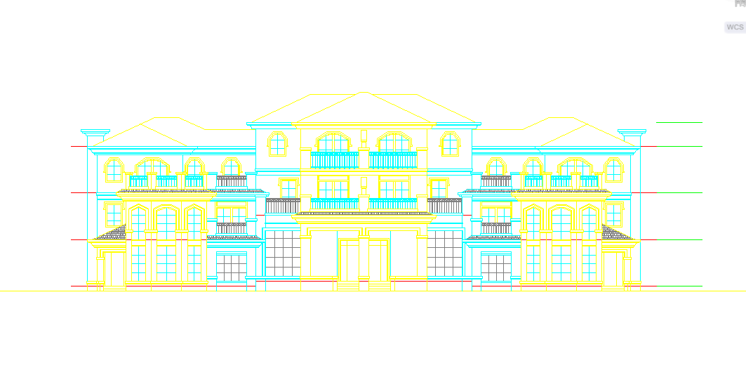 豪华联排三层别墅详细建筑设计图（全套）