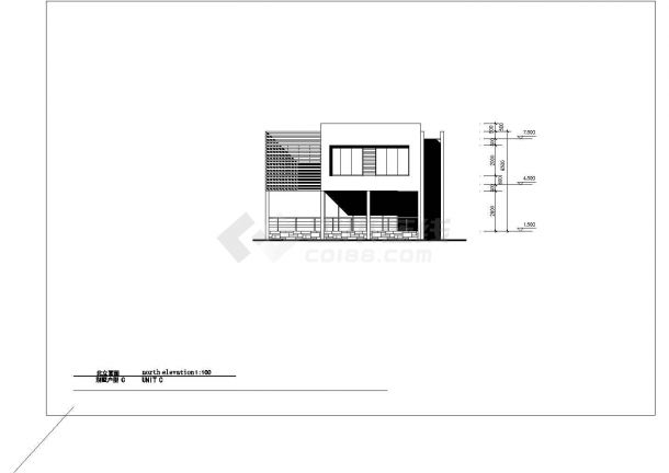 某现代高档风格别墅建筑图（含效果图）-图二