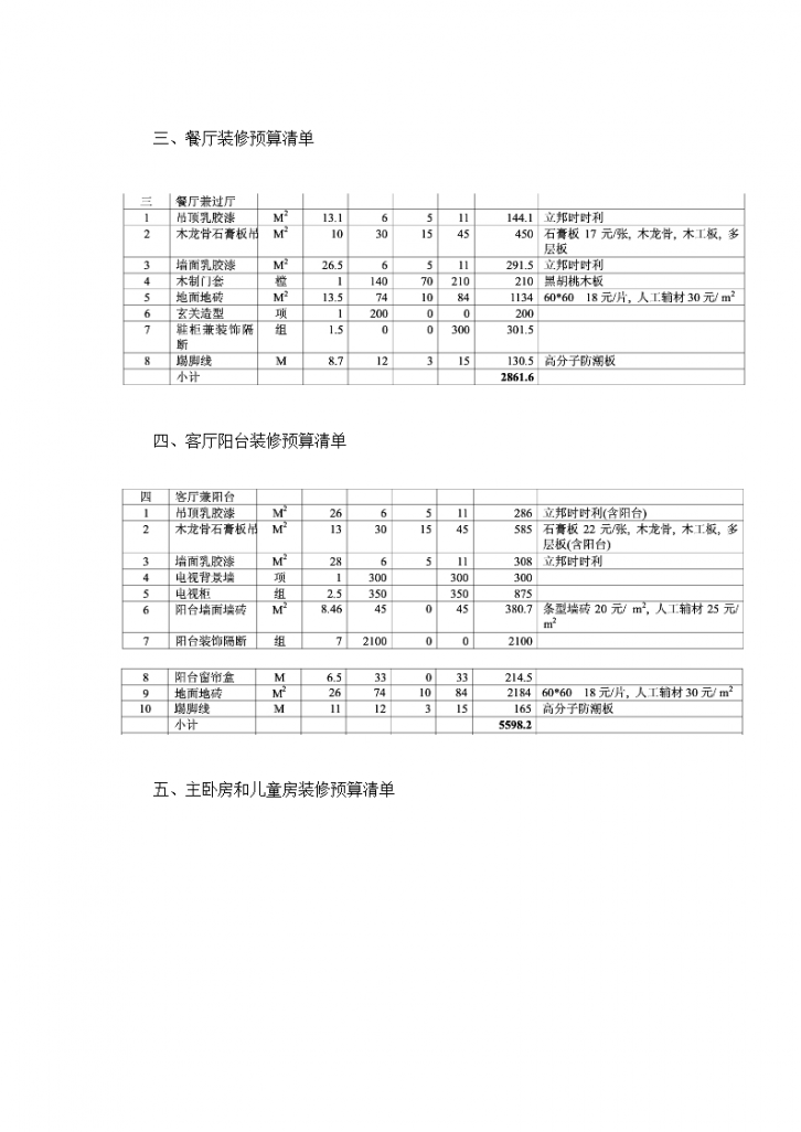 12月最新家庭装修报价清单-图二