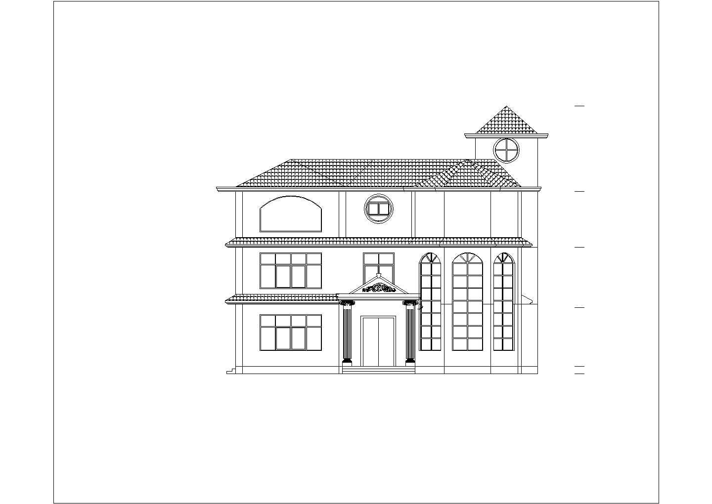 某现代别墅建筑设计图（含效果图）