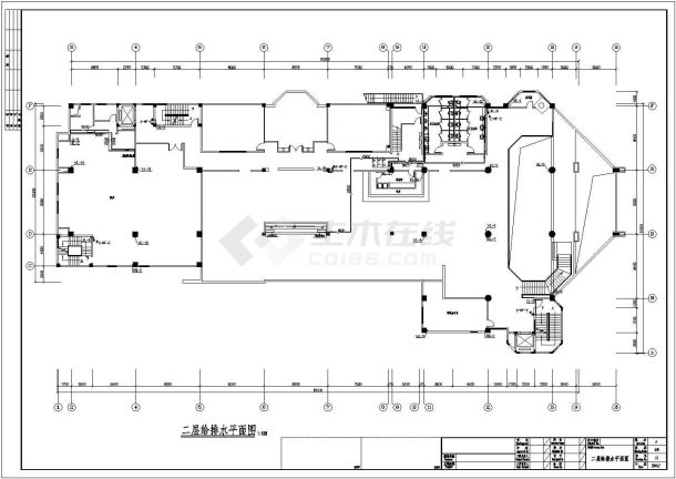 江苏某七层四星级大酒店给排水施工图-图二