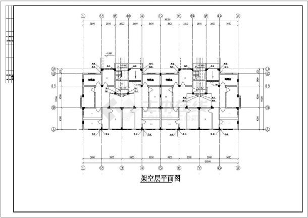 某地区多层住宅楼给排水CAD施工图-图一