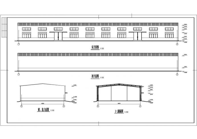 某地单层钢结构厂房结构设计施工图_图1