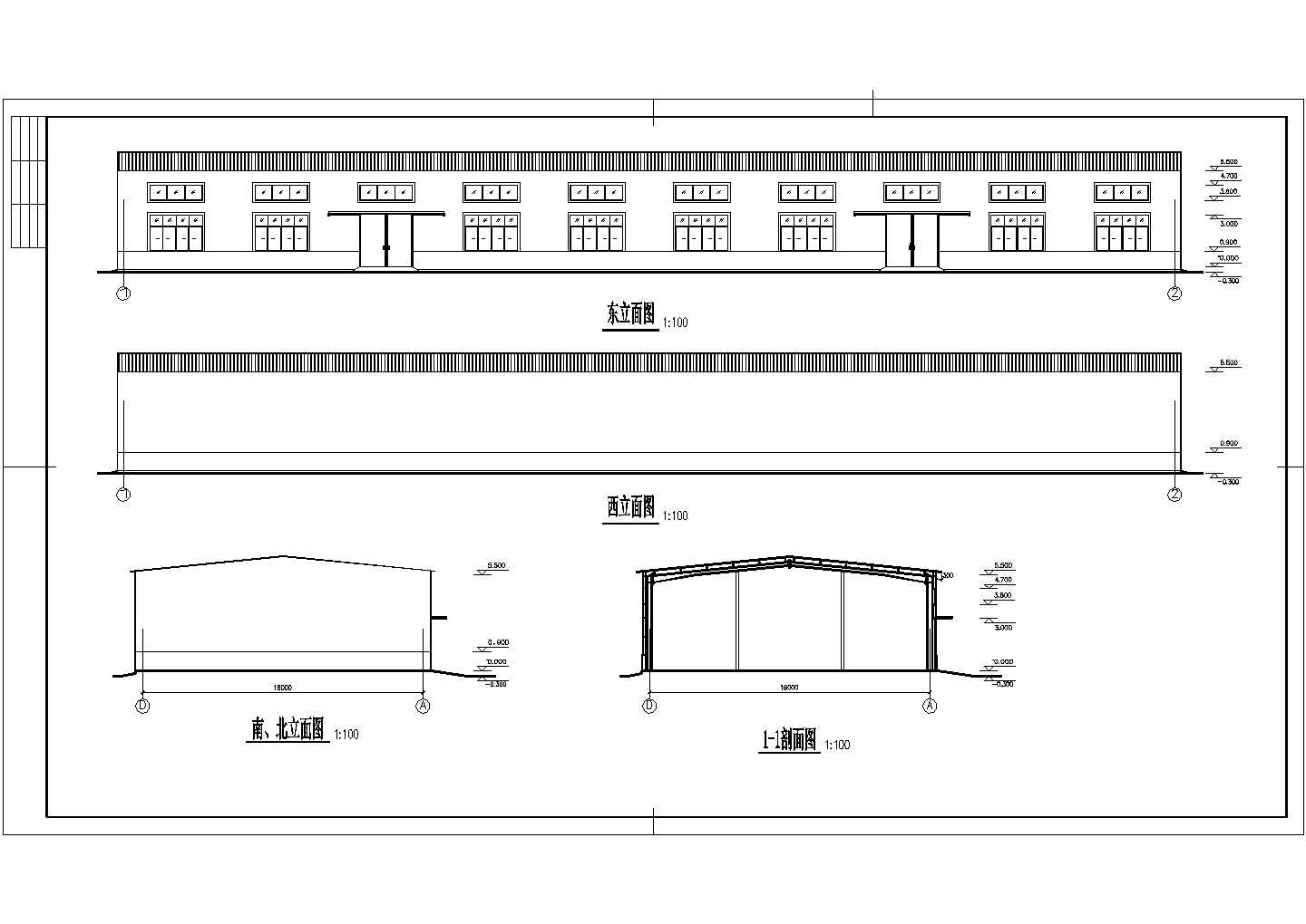 某地单层钢结构厂房结构设计施工图