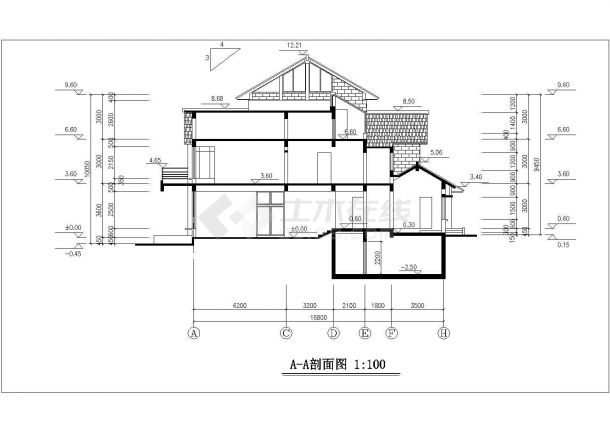 现代舒适三层自建别墅详细建筑设计图-图二