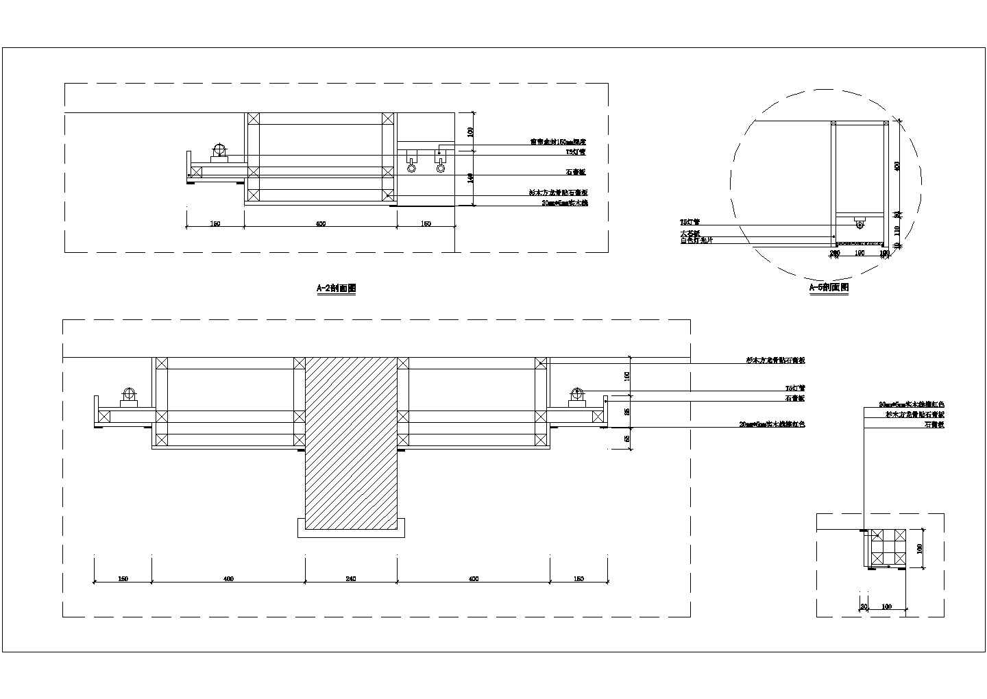 某中式风格130平米三房两厅一厨两卫装修设计施工图