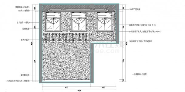 某中式风格别墅装修设计施工图（含效果图）-图二