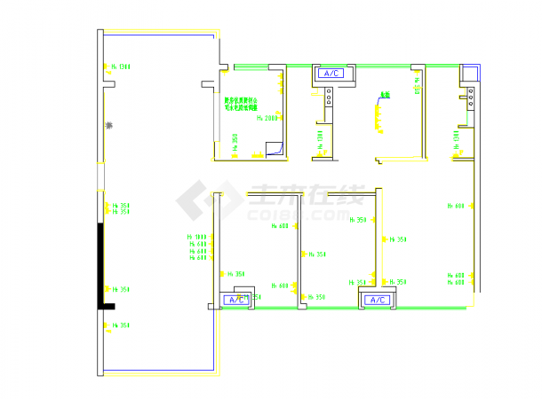 某二层别墅装修设计施工图（含效果图）-图二