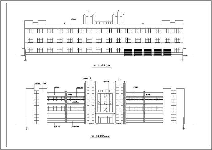 某地完整的厂房办公楼方案CAD图纸_图1