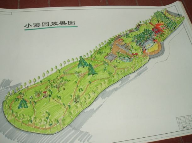 居住区绿化设计(手绘图)-图一