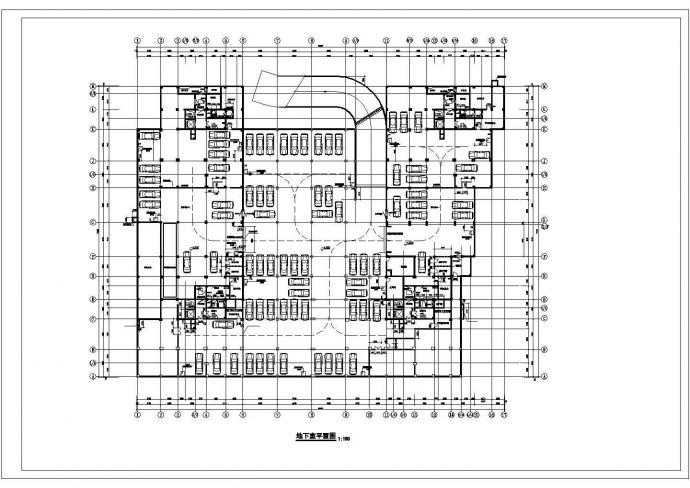某住宅人防建筑平面施工CAD图纸_图1
