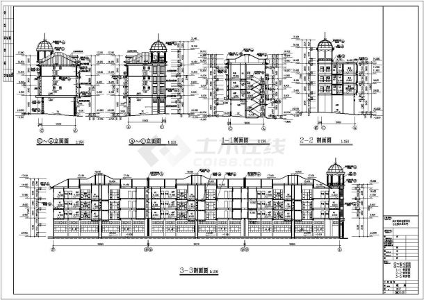 某地多层独立单元式住宅建筑施工图纸-图二