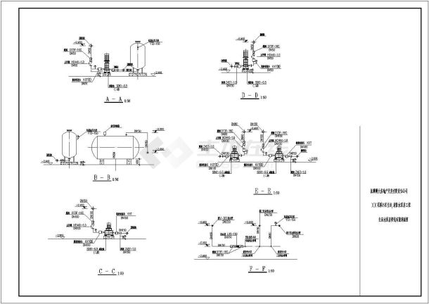某小区消防生活水泵房CAD施工图-图二