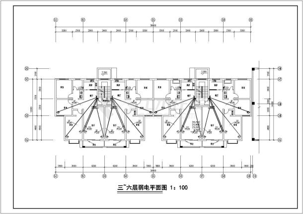 某地区底商铺多层住宅楼电气设计图-图二