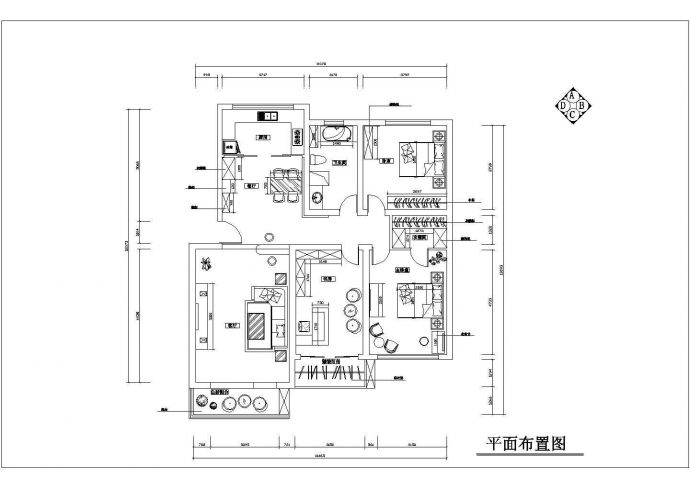 某地区现代别墅装修设计施工图（含效果图）_图1