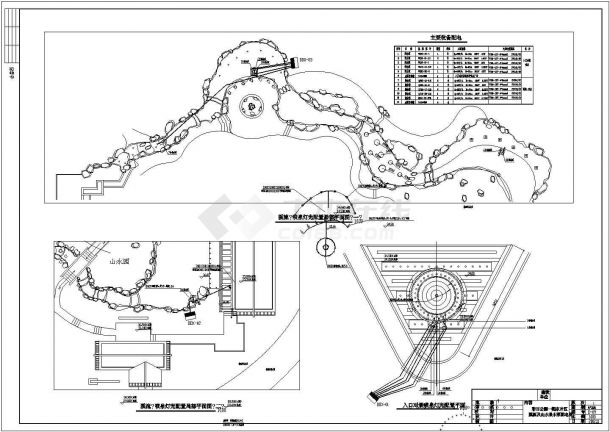 某地区公园水景水泵配电CAD施工图-图二
