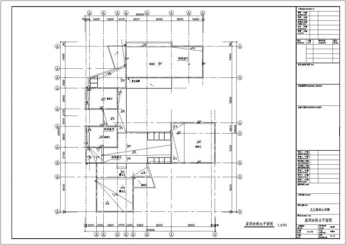 某地区独立别墅给排水CAD施工图_图1