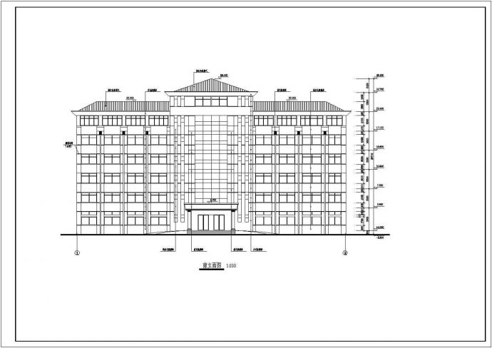 某高层商业综合楼建筑全套施工CAD图纸_图1
