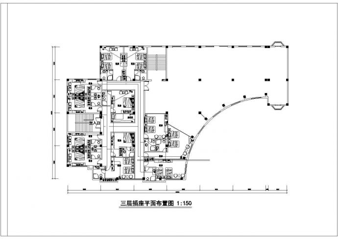 某宾馆电路消防布置电气设计施工图_图1