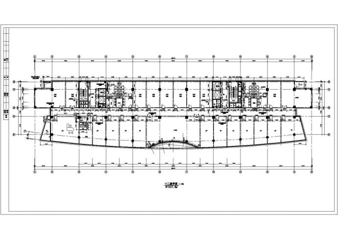 某地区高层税务大楼CAD设计方案图_图1