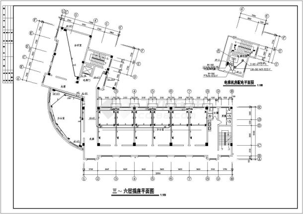 某地六层营业办公楼电气设计施工图-图二