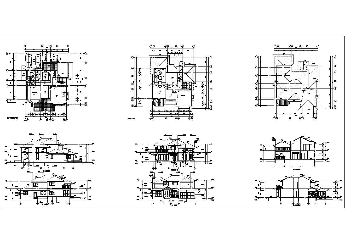 一套很典型的别墅设计图纸
