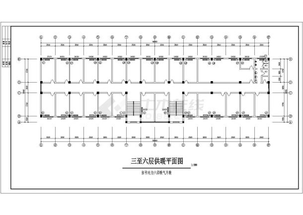 杭州某地区六层综合楼供暖设计cad全套图-图一