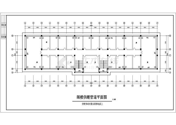杭州某地区六层综合楼供暖设计cad全套图-图二