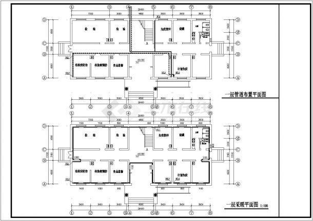 贵州某地区建筑采暖设计cad施工图（含设计说明）-图一