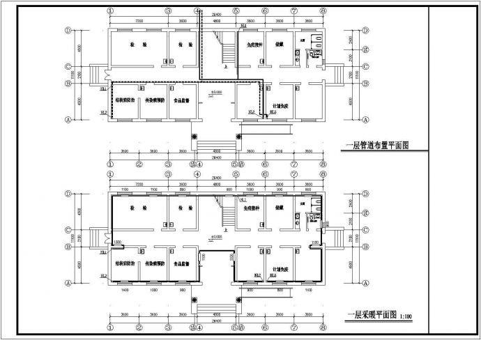 贵州某地区建筑采暖设计cad施工图（含设计说明）_图1