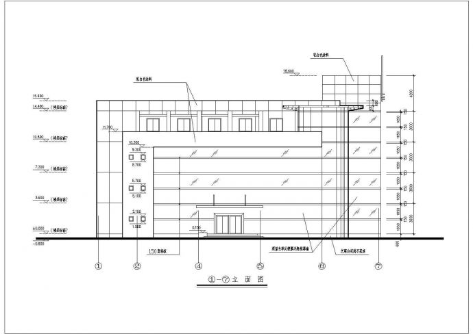 某地区4层小型办公楼建筑CAD设计施工图_图1