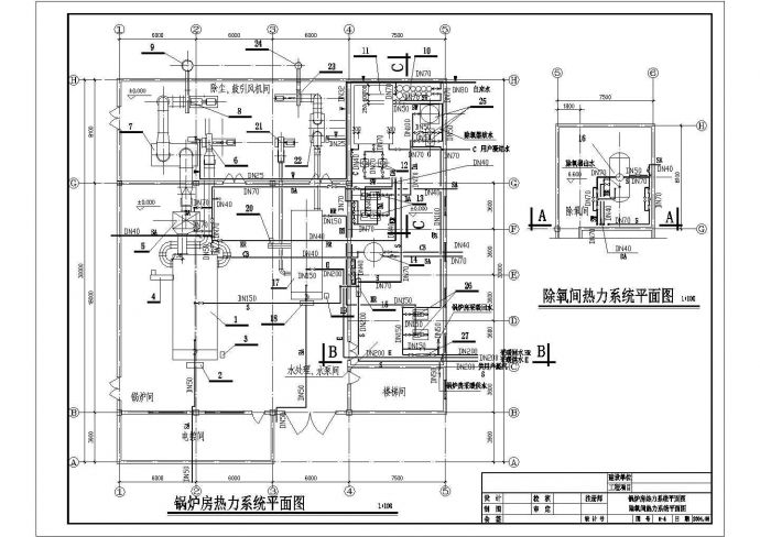贵州某地区锅炉房工艺流程暖通设计cad施工图_图1