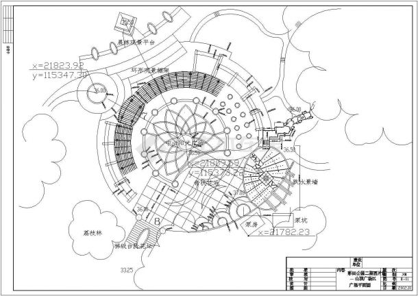 某地区山顶广场景观规划设计CAD图-图二