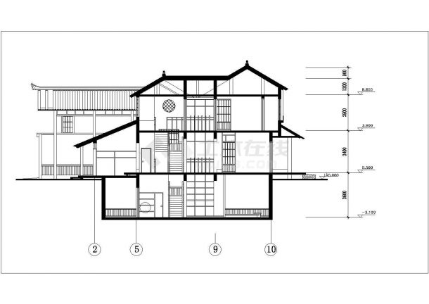 日式风格二层别致自建房屋建筑设计图 （全套）-图一