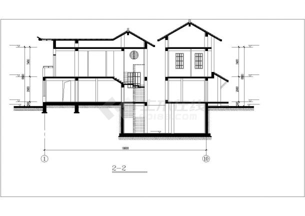 日式风格二层别致自建房屋建筑设计图 （全套）-图二