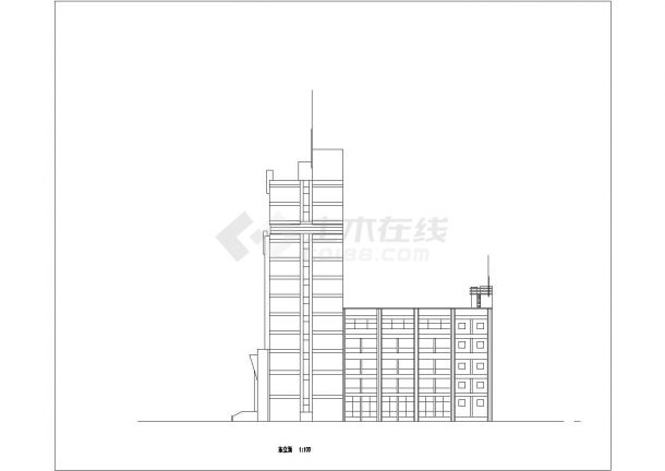 安徽省西南某城市办公楼总体平面图-图二
