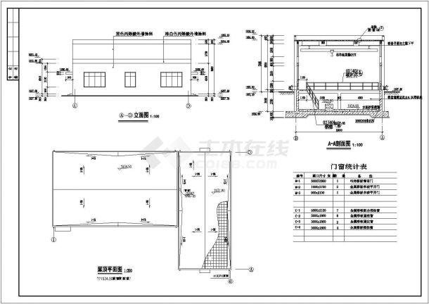 某水厂鼓风机房建筑、结构施工图纸-图二