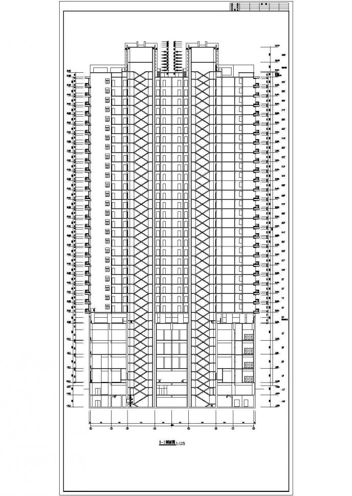 某三十层高层商住楼建筑施工方案图纸_图1